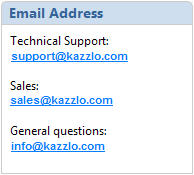 Kazzlo Email Addresses